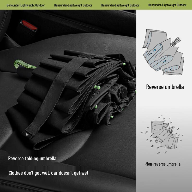 Bananparaply Förstärkt Automatiskt Fällbart Paraply