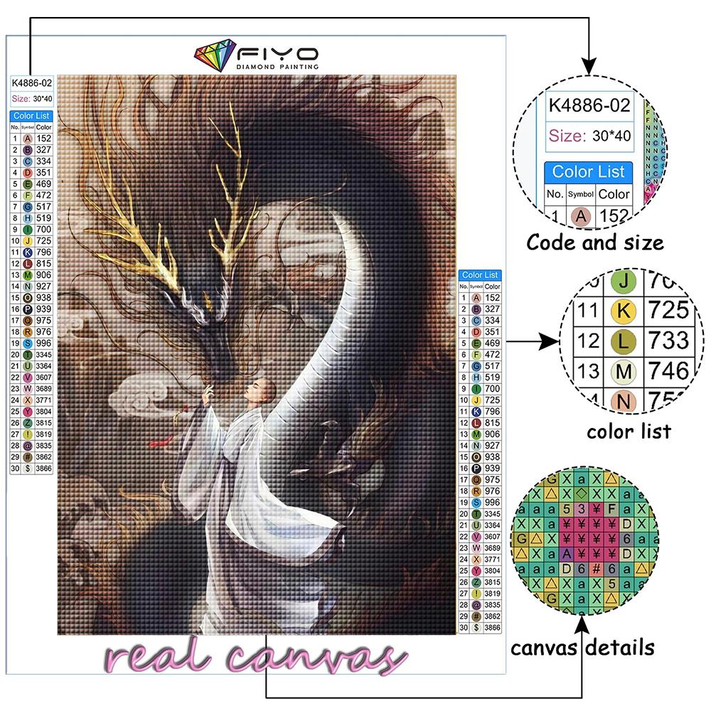Pełne malowanie diamentowe 5D DIY Chiński smok 5D Malowanie diamentowe