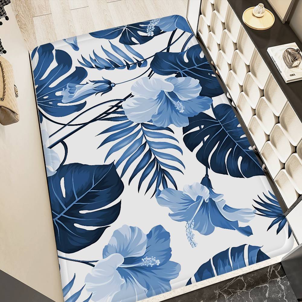 Monstera Deliciosa Decorate Entrance Door Mat Nordic Style Bedroom Living Room Doormat Home Balcony Anti-Slip Modern Home Decor