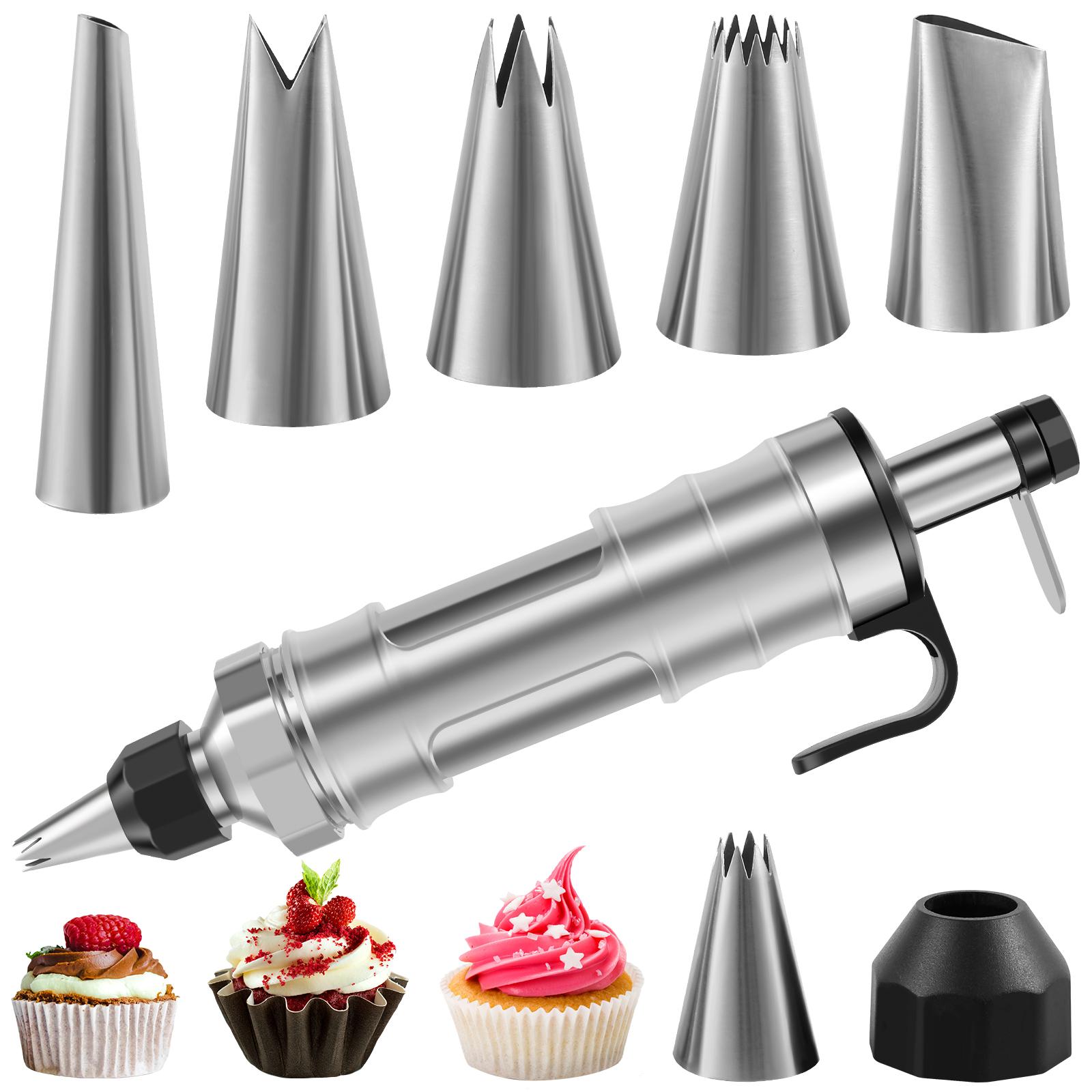 DIY Cake Decorating Piping Syringe Set Reusable Cupcake Frosting Piping Kit Multifunctional Dessert Decorating Syringe Set