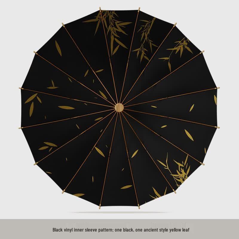 MAYDU 16-Rib Windproof Long Handle Umbrella
