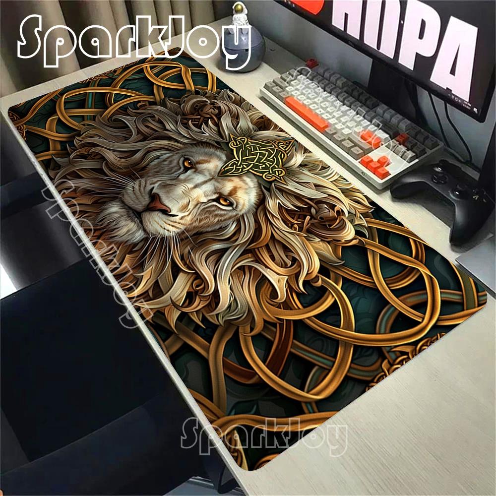 Anime Lion Leopard Cool Designs Mouse Pad Laptop Computer Gaming Keyboard Mousepad Large Xxl Mousepads Antislip Big Desk Mats