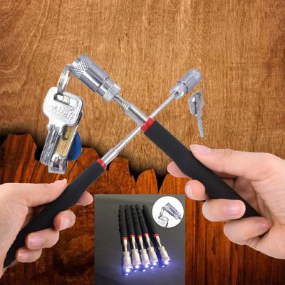 Teleskopische Verstellbare Magnetische Greifwerkzeuge mit LED-Licht Magnet Lang Ausziehbar Große Reichweite 70cm