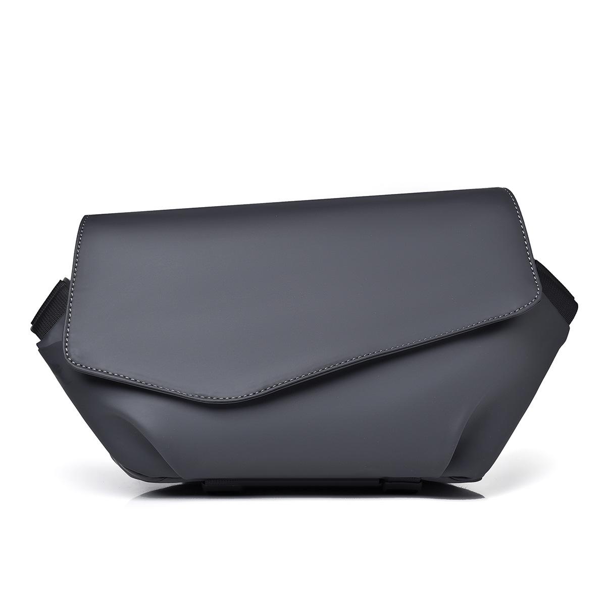 

Мужская мотоциклетная сумка через плечо Водонепроницаемая многофункциональная нагрудная сумка Модная и крутая сумка через плечо серый