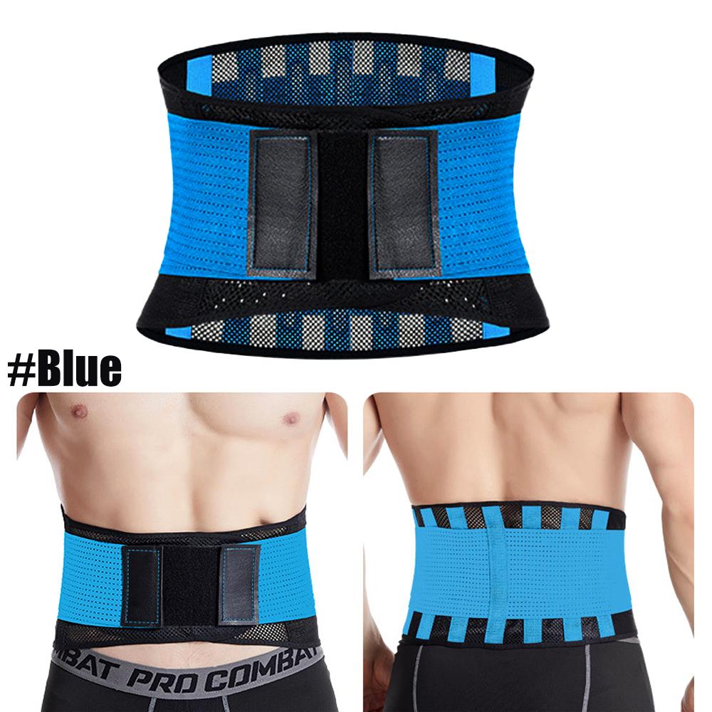 1 STÜCKE Lendenwirbelstütze mit 7 Streben Atmungsaktiver Rückenstützgürtel für Männer/Frauen Arbeit Rutschfester Lendenwirbelstützgürtel mit Mesh