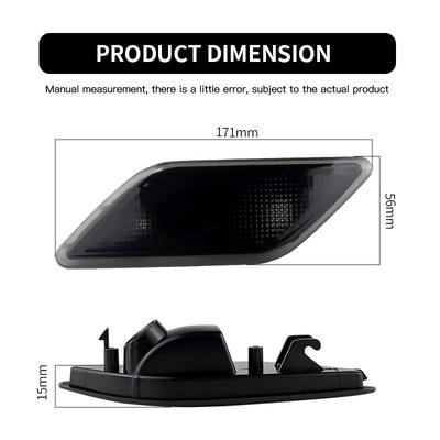 2Pcs Front Left  Right Side Marker Light Lens No Bulb OEM:2128200021 for 2010-2013 Mercedes Benz W212 E-Class E350 E550 4-Door