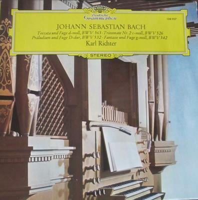 LP Schallplatte JOHANN SEBASTIAN BACH - KARL RICHTE - Toccata und Fuge d-Moll, BWV 565 •  138907 Deutsche Grammo Deutschland Klassik Gebraucht