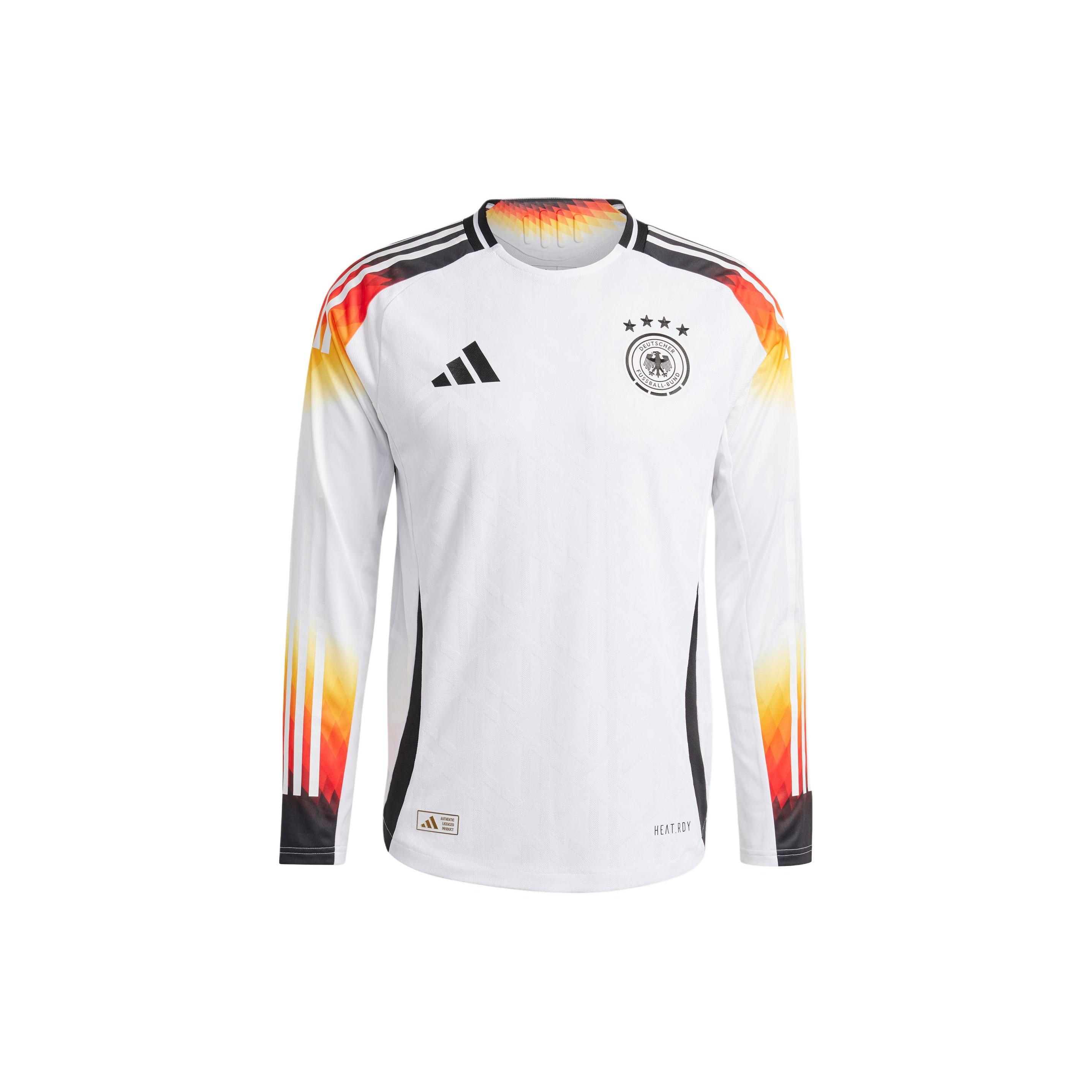 adidas Germany 24 Long Sleeve Home Authentic Soccer Jersey Asia Sizing White Men s IZ1619 L