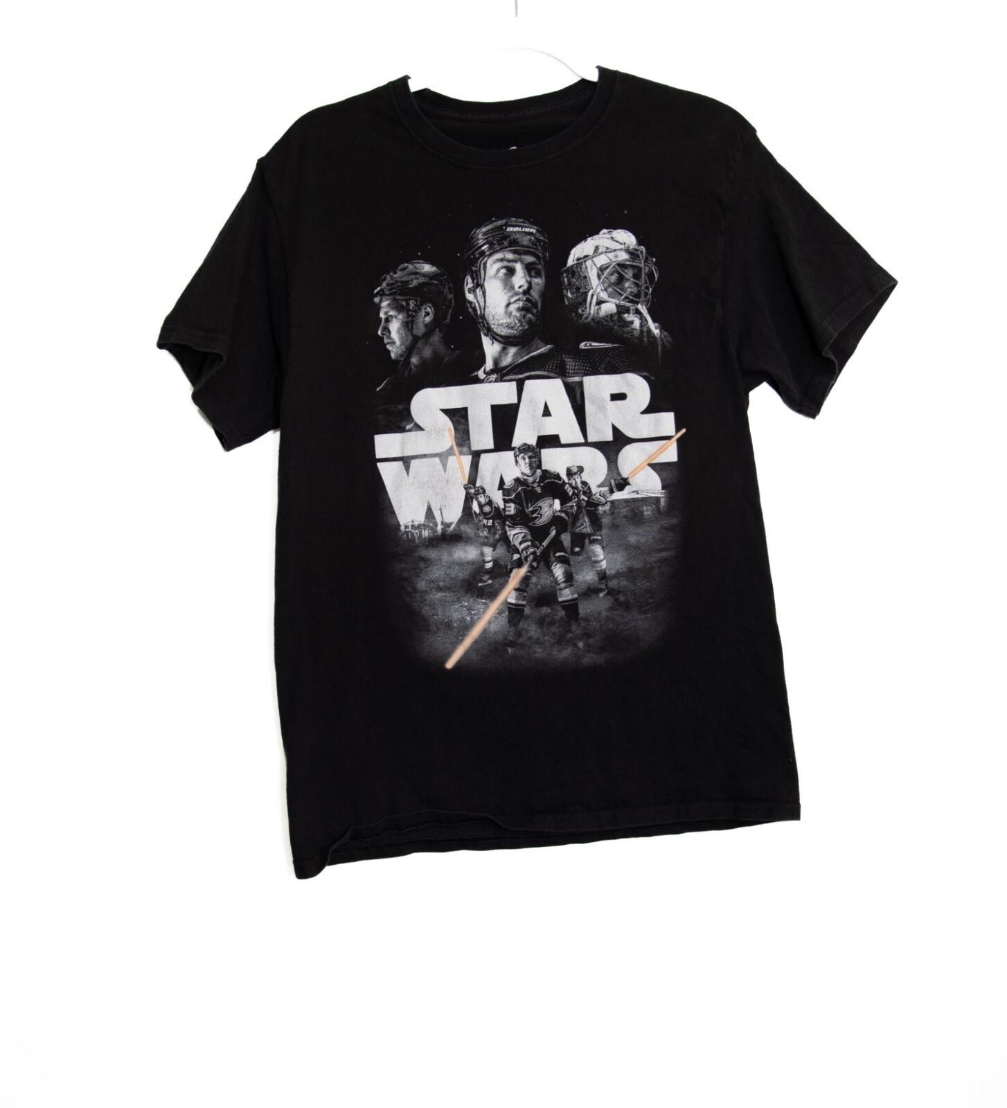 Star Wars Anaheim Ducks Black Graphic T-Shirt M XL