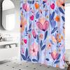 Watercolor Floral Shower Curtain - Water-Resistant, Easy to Clean, Adds a Soft and Artistic Touch to Your Bathroom Decor
