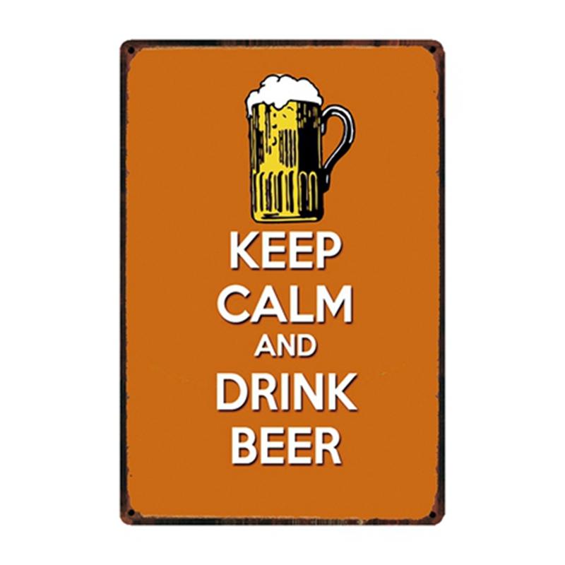 [ WellCraft ] Free Beer Tomorrow Ice Cold Beer Served Here Metal Sign Posters Art Vintage Mural Painting Custom Decor WW4