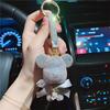 Keychain Lovely Bear With Sparkling Diamonds Metal Key Pendant For Rings Key