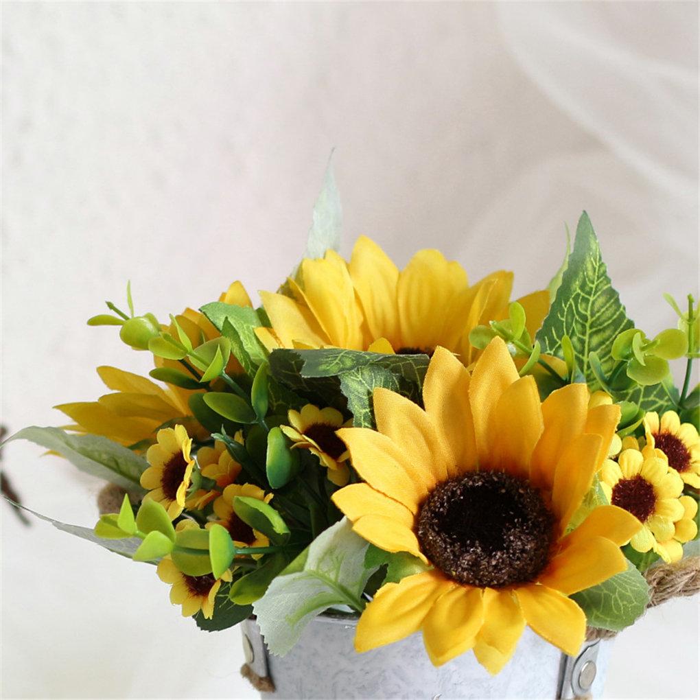 Bonsai de Simulação Flor de Plástico em Vaso Decoração de Casa Flor Artificial em Vaso