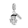 Silber 925 Abschlusszeit Serie Ausgezeichnetes Mädchen Bachelorhut Anhänger Charms Perlen Passend für Armband DIY Schmuck Geschenk Für Frauen
