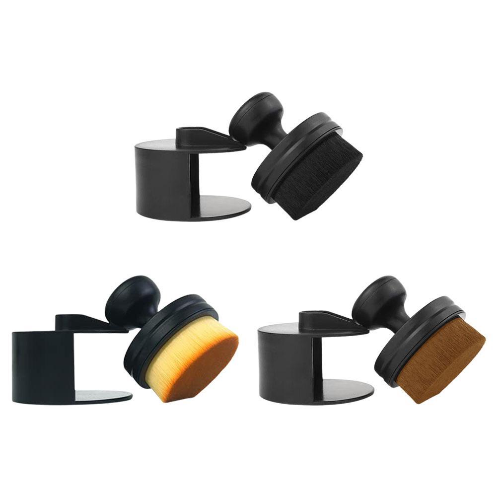 Auto Detail Brush Portable Car Tire Brush With Seal Cover,High Density Soft Detailing Brush For Tire Shine Polish Wax Appli O4U6