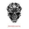 Retro Skull for Head Ring Exaggerated Mens Finger Rings Fashion Personality Joint Ring Hip Hop Ring Adjustable Open Size