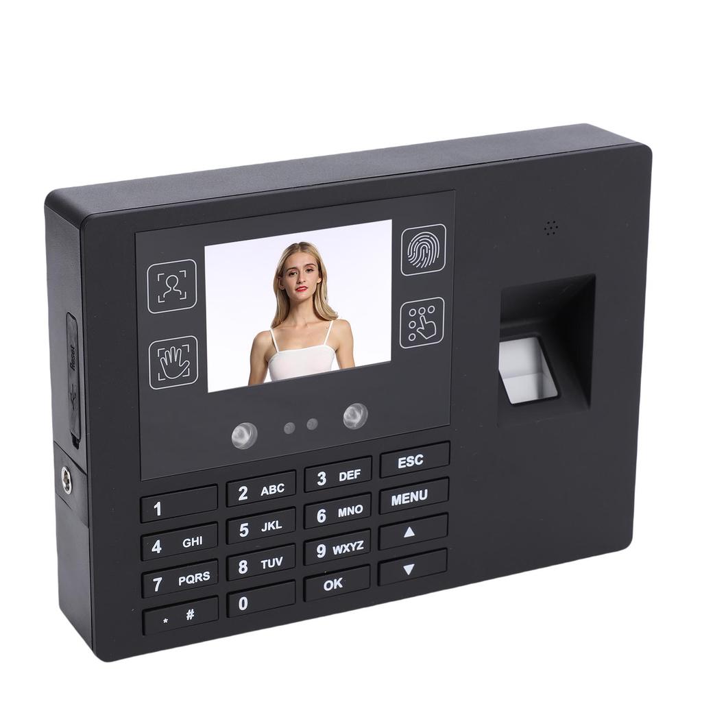4 In 1 Employee Biometric Time Clock Face Fingerprint Palm Print PIN Clock In Out Machine for Small Business Time