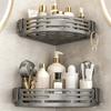 Corner shower caddy suction cup shelf bathroom wall mounted organizer rack for toiletries storage accessories