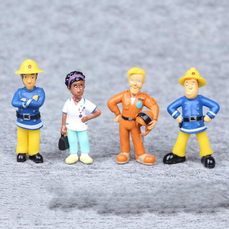 Hochwertige Sam Actionfigur Spielzeug 12er Set Feuerwehr Spielset PVC Puppen für Kinder