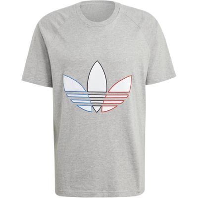 Logo Printed Sports Short Sleeve T-Shirt Men Tops Gray GQ8917