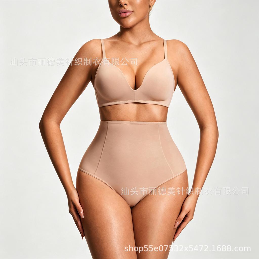 European and American High-waisted Belly Panties High-waisted Corset Pants Waist Body Sculpting Pants Large-size Beautiful Buttocks Belly Pants