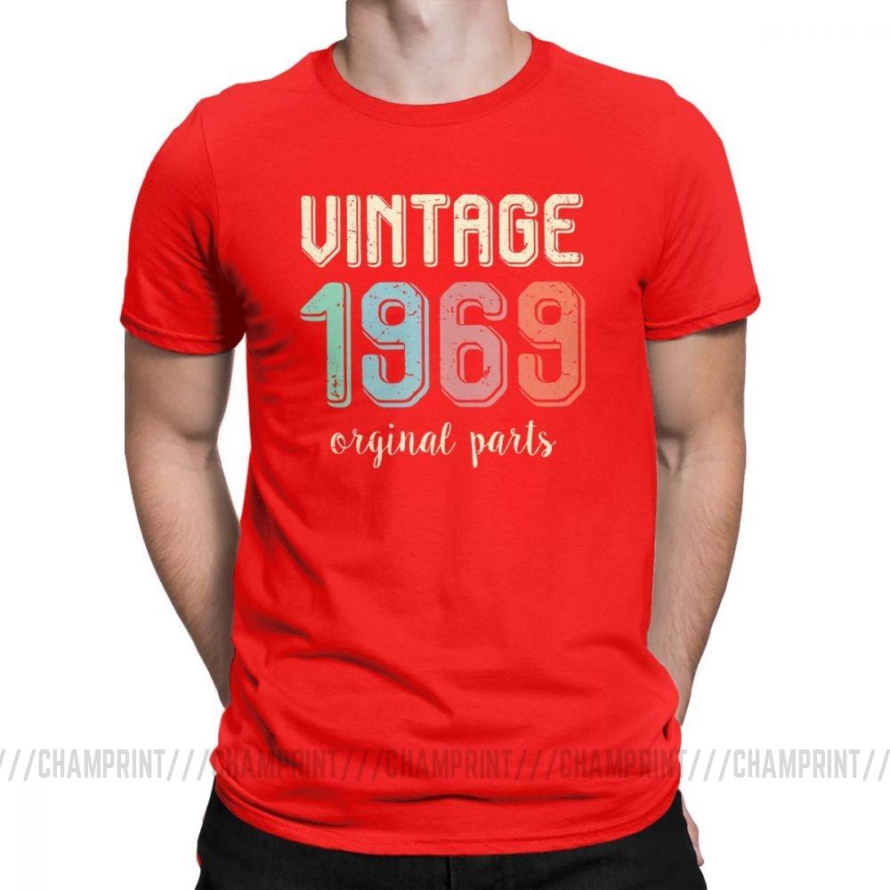 Vintage Retro 1969 50 Years Old 50Th Birthday Gift T Shirt T Shirt For Male Round