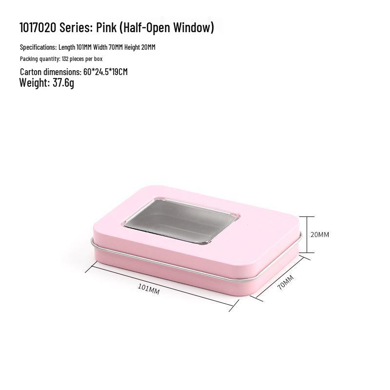 Ready Stock Tin Wearable Nail Storage Box with Window - Manicure Packaging E18
