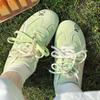 Argand Training Shoes  New Autumn Round Head Mint Green Racing Shoes Versatile Flat-bottomed Casual Sports Shoes