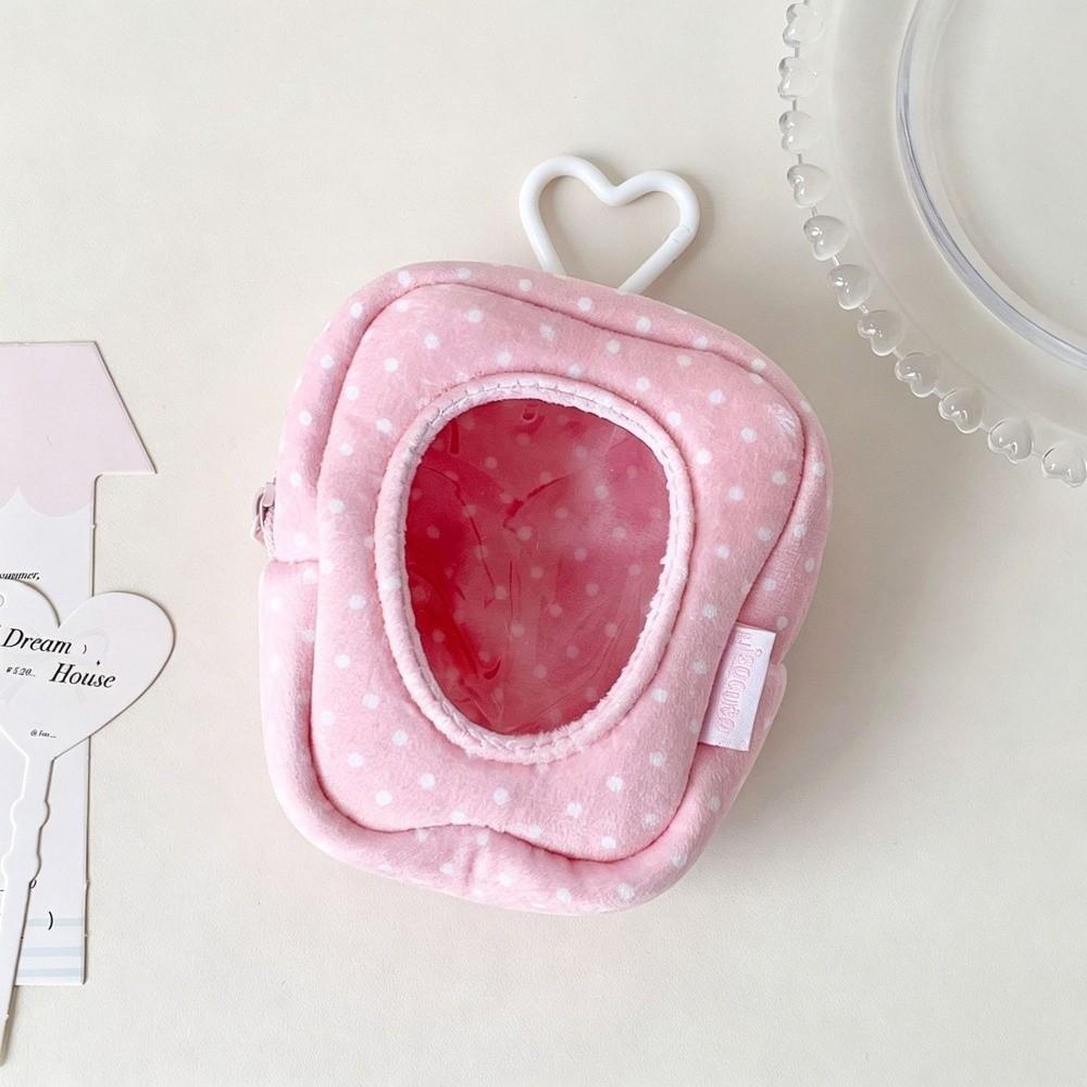Plush Doll Carrying Bag with Heart Carabiner Plush Doll Protective Pouch Durable Mini Ita Bag