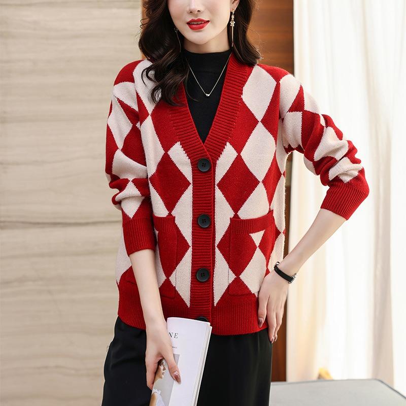 Pulover Cardigan Femei Primăvară și Toamnă Nouă Purtare Larg Scurt Mulate Temperament Casual Jachetă Tricotată