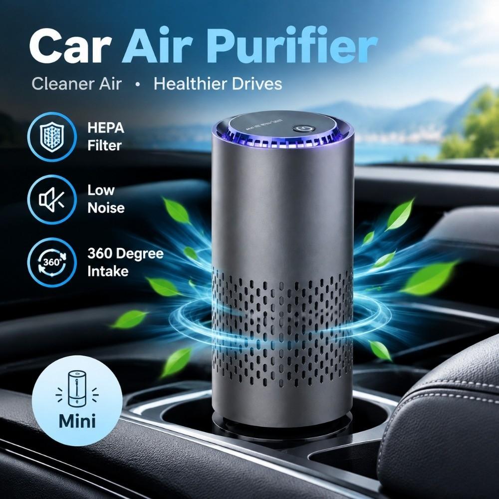 HEPA Filter Car Air Purifier Low Noise Portable Air Purifier Clean Air Electric Air Purifier Home