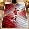 Flannel BlanketCristiano Ronaldo Warm Soft Throw Blanket for Indoor Sofa Bed Living Room Use