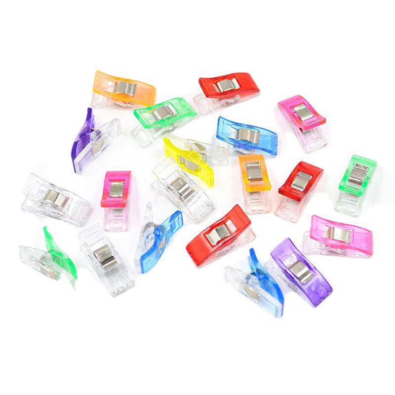 Colorful Plastic Fabric Positioning Clips for Sewing and Crafts
