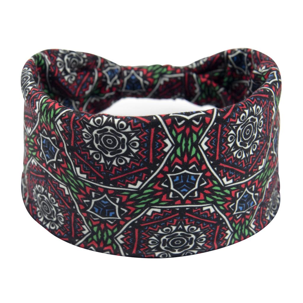 Bohemian Cashew Yoga Übung Stirnband Anti Schweiß und Feuchtigkeit Absorbieren Elastische Baumwolle Stirnband Knoten Stirnband