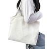 Simple Plaid Canvas Bag Female Single Shoulder Summer Literary Large Capacity Bag