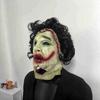 Halloween Horror Ganzgesichts-Latexmaske mit Perücke Texas Chainsaw Massacre Cosplay Kostüm Party Requisiten