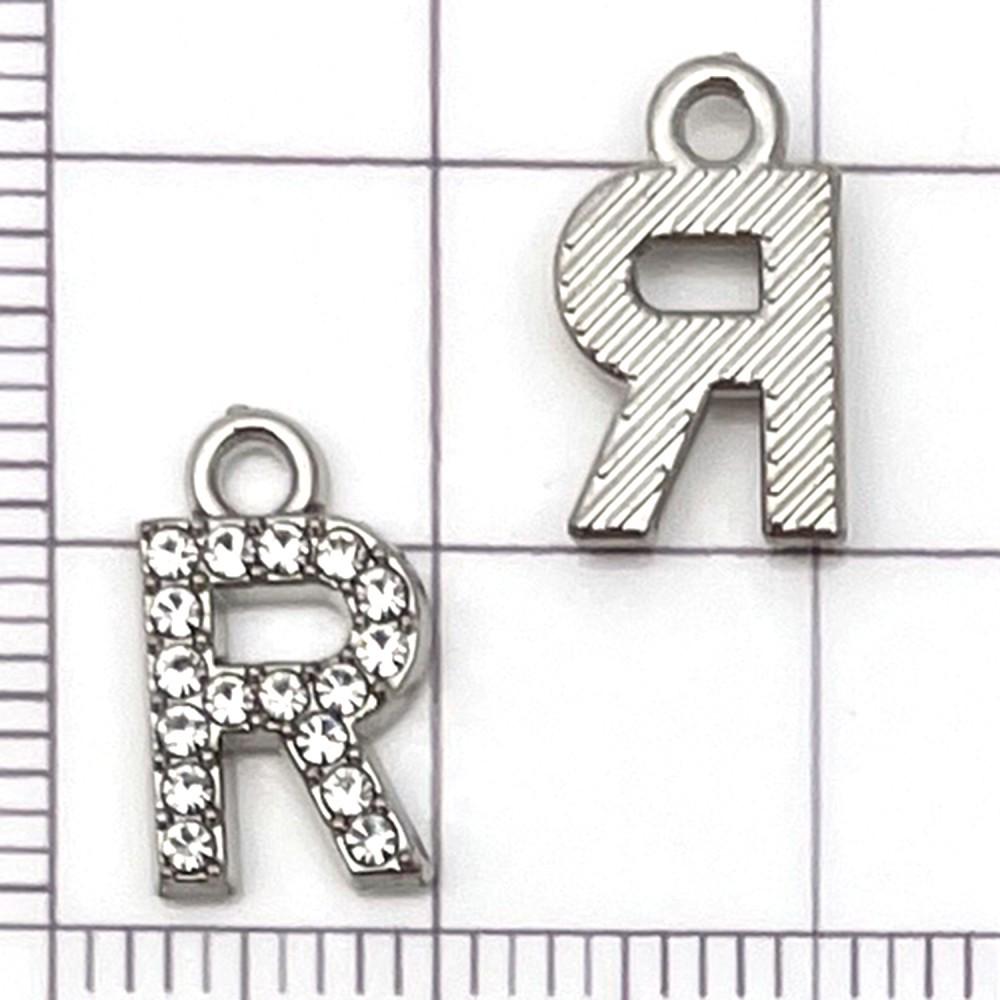 Elegant Rhinestone-Encrusted 26-Letter Pendant Charms for DIY Jewelry