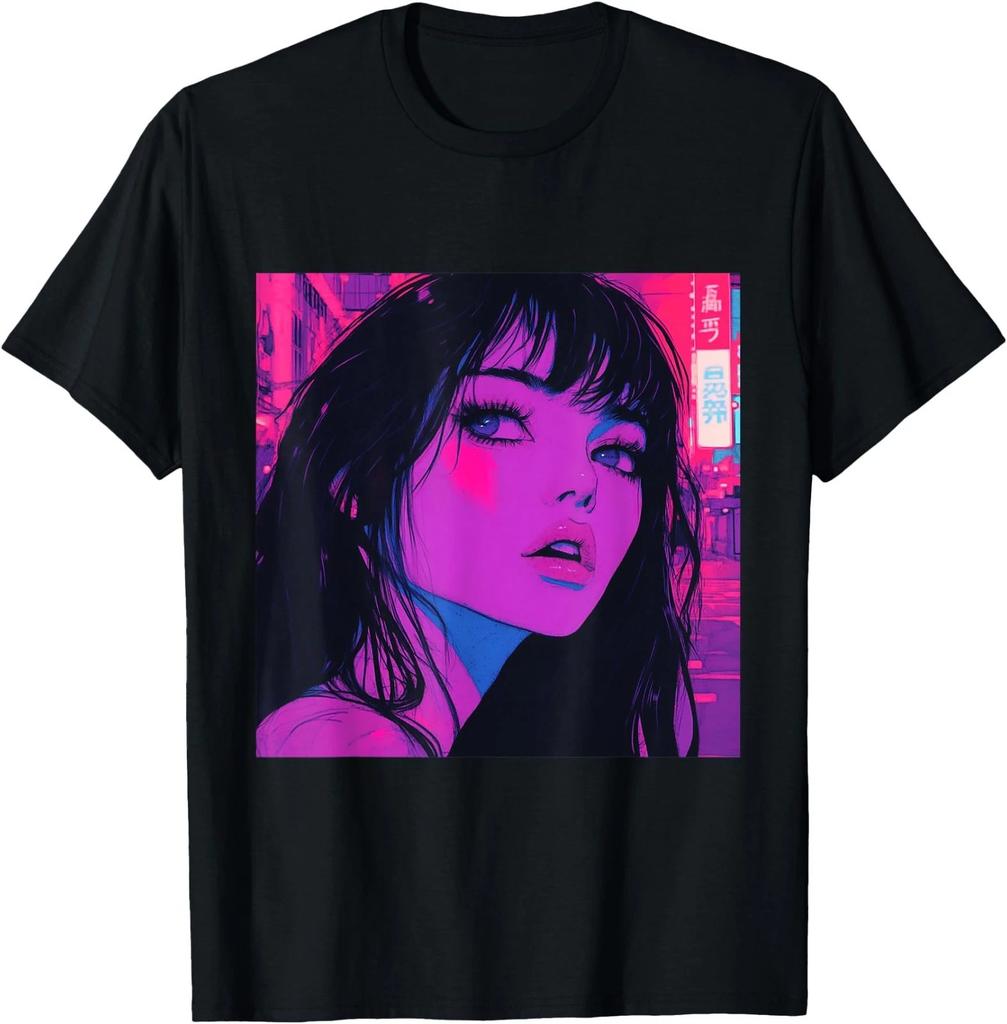 T-shirt Vaporwave Estetica Anime Giapponese
