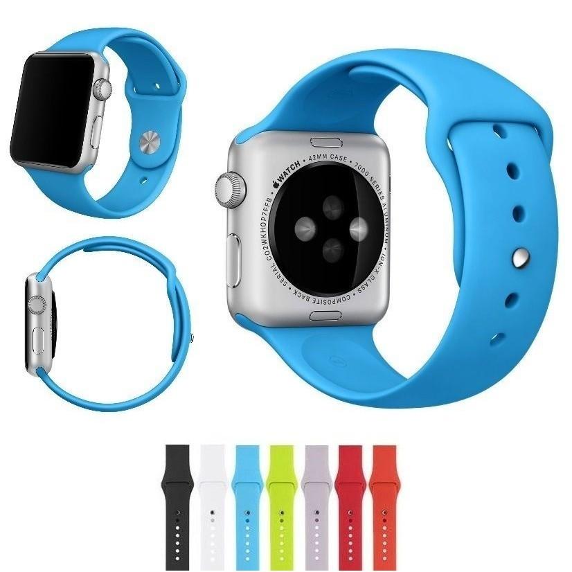 Apple Watch Band Slim Waist Silicone Strap Double Buckle Lightweight Fitness