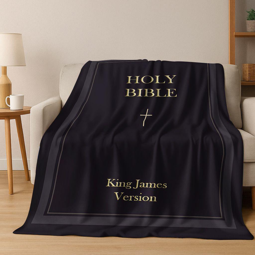 New Belief Cross Holy Bible Pray Jesus Flannel Blanket,Cozy Soft Throw Blanket for Home Bedroom Bed Sofa Picnic Cover Kids Gift