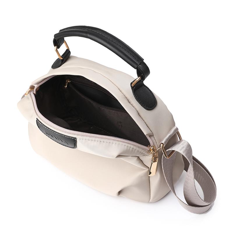 Small Square Bag Nylon Handbag Solid Color Women's Bag Travel Crossbody Shoulder Bag