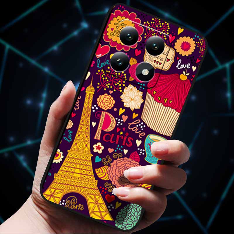 3D Flowers Emboss Fundas For Xiaomi 14T Pro 5G Case Soft Silicone Phone Cases for Xiaomi 14T 5G Back Covers Shell Mi 14T Pro Bag
