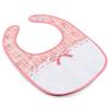 LittleForBig Adult Bib, Cute Apron for Nursing Care [Cotton + Waterproof Sheet] with Velcro, Pink Floral Baby Doll Bib