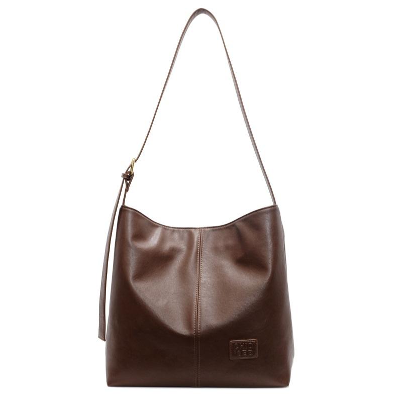 Premium Sense Ny Høst og Vinter Stor Kapasitet Bøtteveske Premium Sense Nisje Skulderveske Underarmsveske Tote Bag