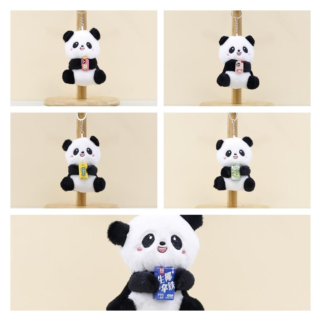 Delightful Miniature Panda Plush Doll Keychain Soft Toy For Accessories Bag