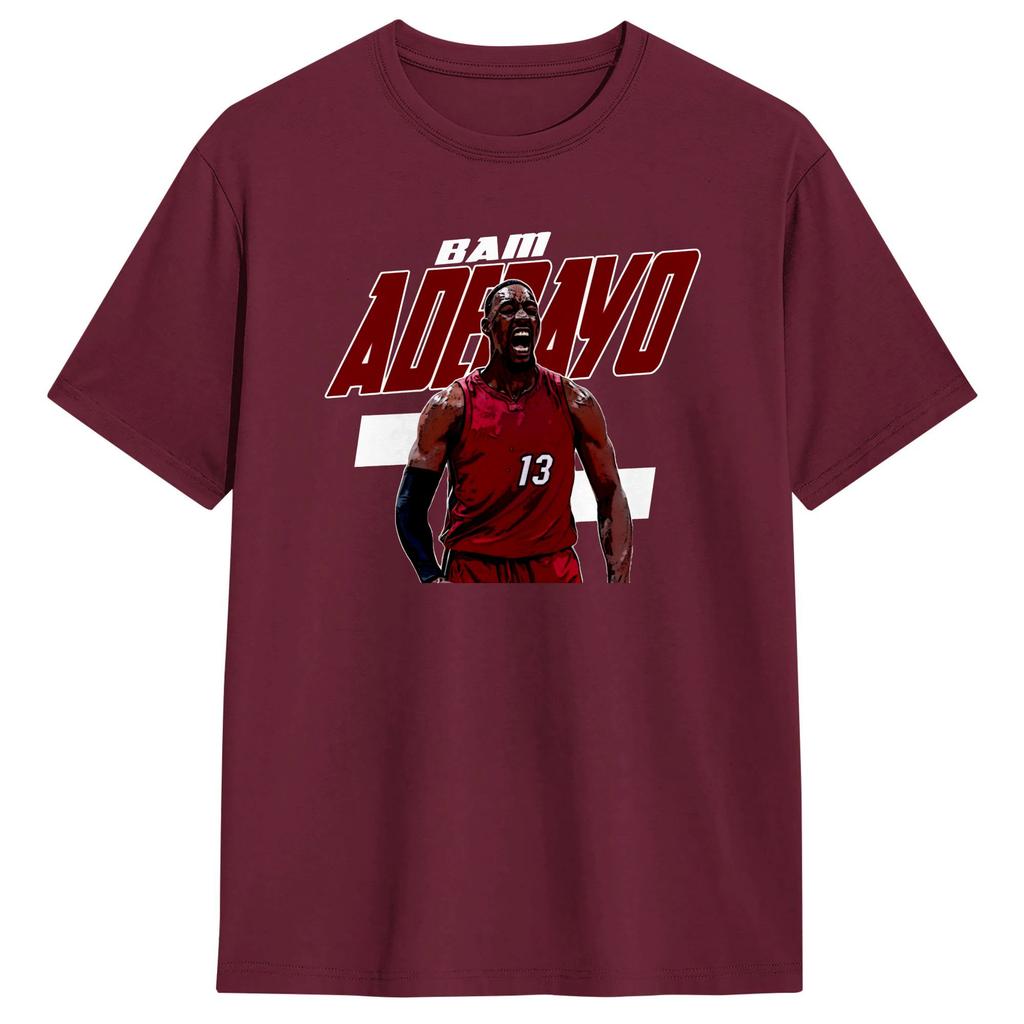 Bam Adebayo 13 T Shirt Unisex Pure Cotton Novelty TShirt Crew Neck Tee Shirt Short Sleeve Clothing Summer