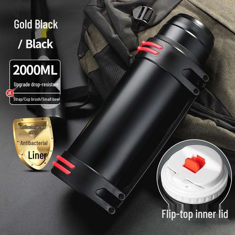 Large Capacity 5L Insulated Stainless Steel Car Kettle - Men's Portable Outdoor Travel Thermos