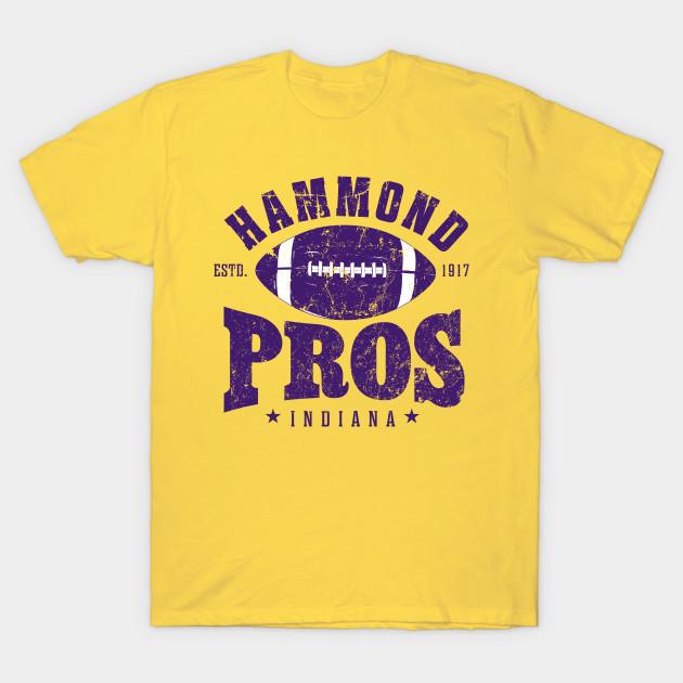 

Men Black Print T-shirt Hammond Pros Football No-Cut Transfer Paper Print Cotton Tshirt 4XL жовтий
