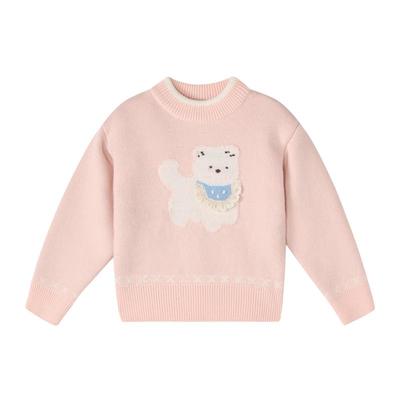 DEESHA Girls' Winter Double-Sided Plush Knit Sweater