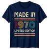 Made In 1970 Unisexs T Shirt 56th Birthday Gift Vintage Fiftysix Year Old B